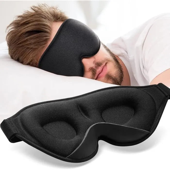 Masque our les yeux respirant 3D pour dormir confortablement Facile à laver Essentiels de voyage